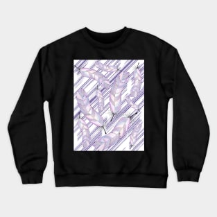 Iridescent Rosegold and Purple Feather Fantasy Crewneck Sweatshirt